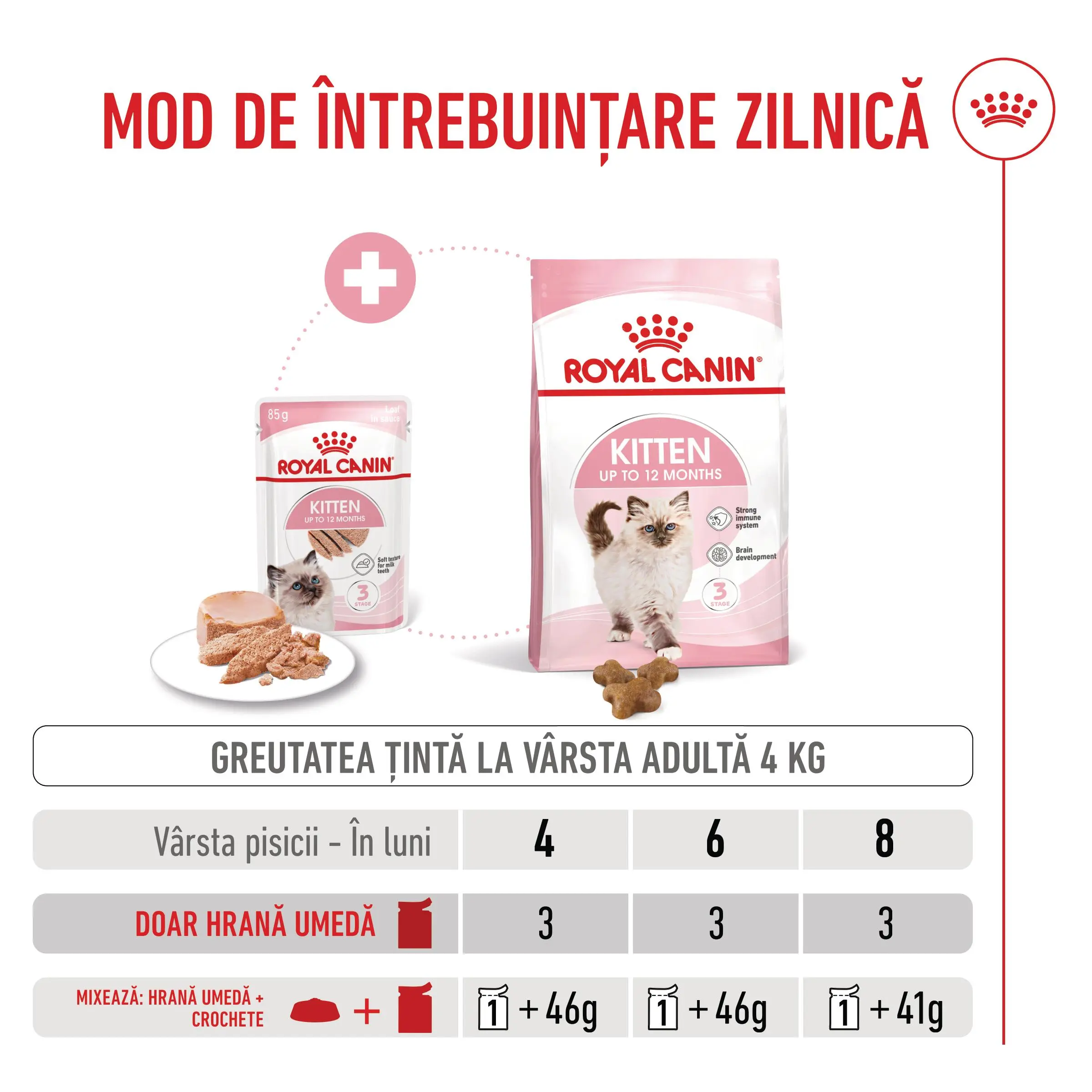 ROYAL CANIN Kitten, hrana umeda pisici junior, (pate), bax, 85g x 12buc - Image 6