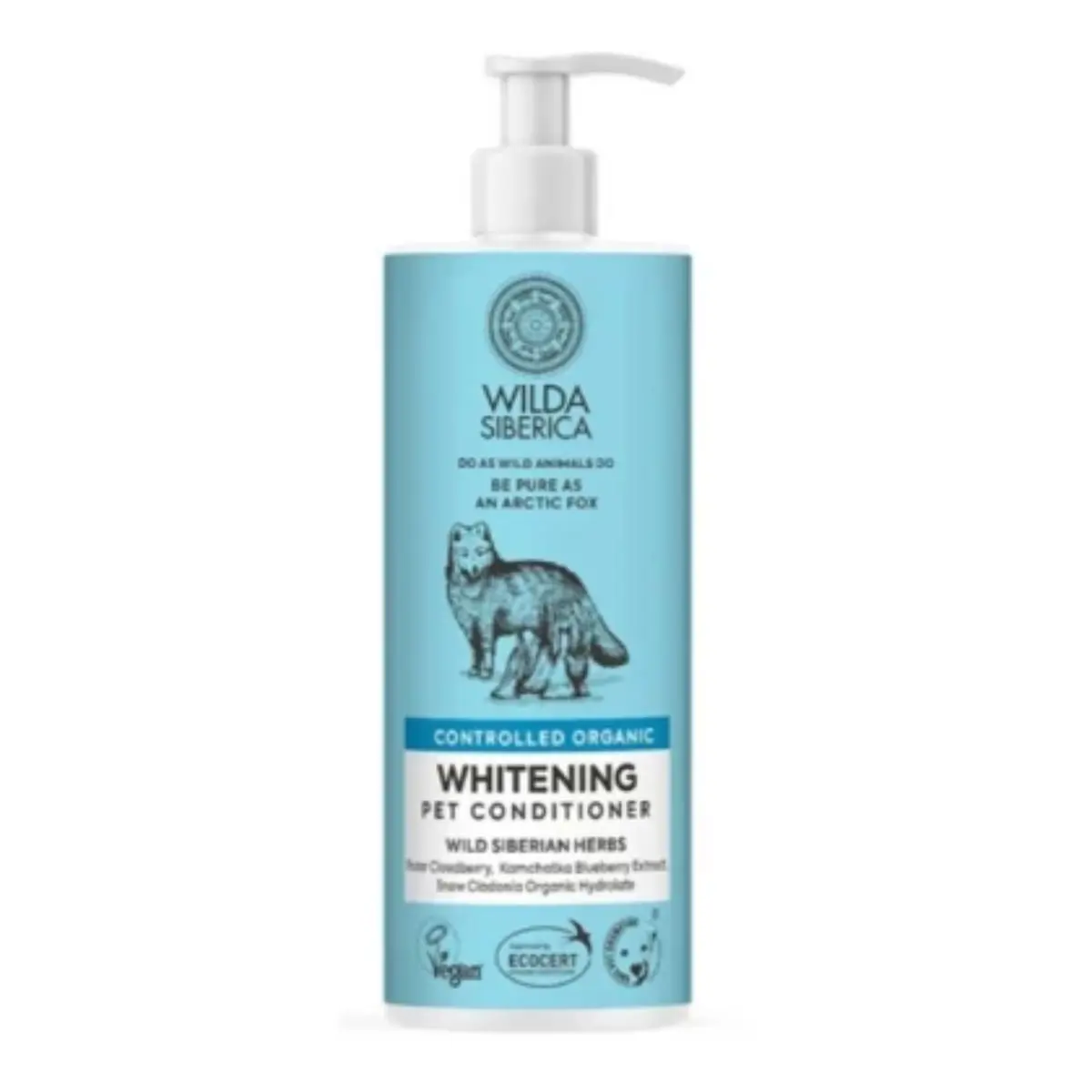 WILDA SIBERICA Whitening, balsam caini si pisici, blana alba, flacon, 400ml - Image 2
