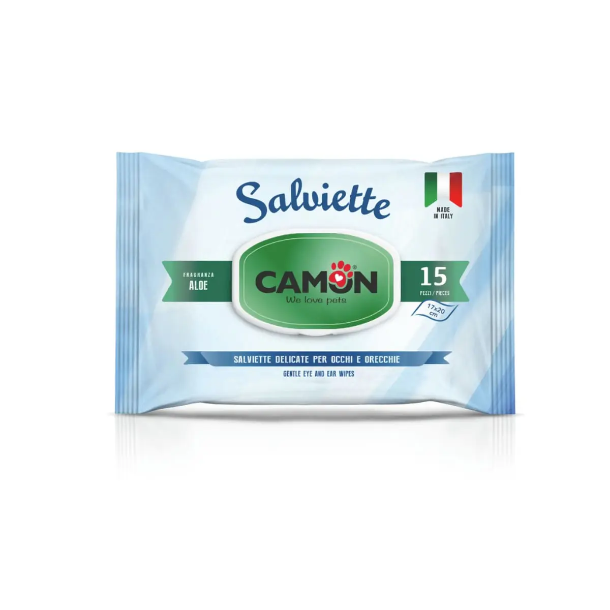 CAMON, servetele igiena ochilor caini si pisici, Aloe Vera, 15buc - Image 2