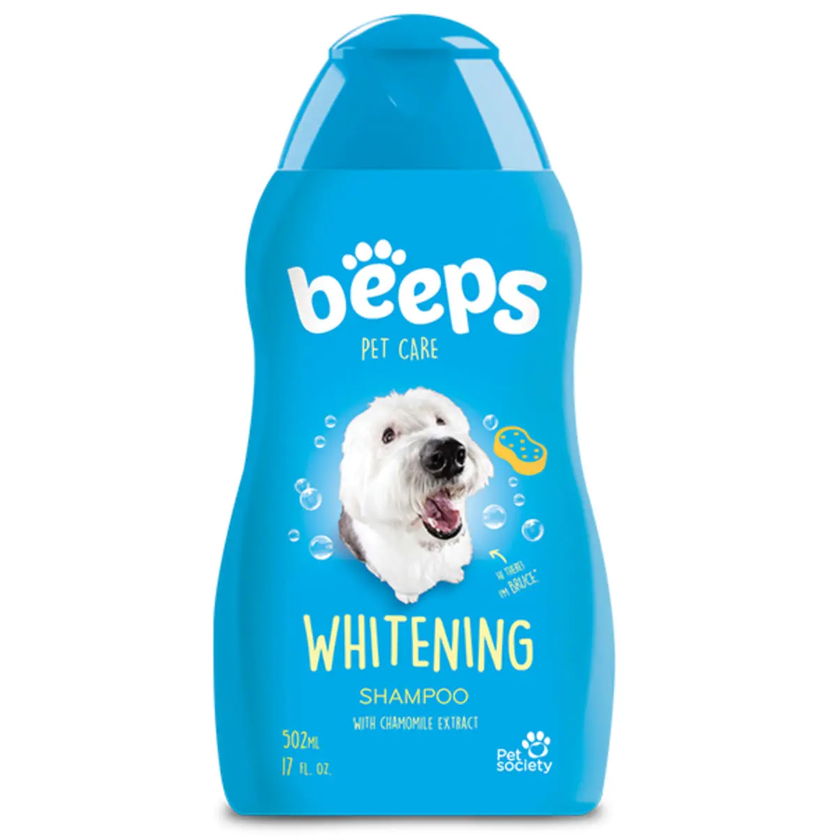 BEEPS Whitening, sampon caini, blana alba, Afine, flacon, 502ml - Image 2