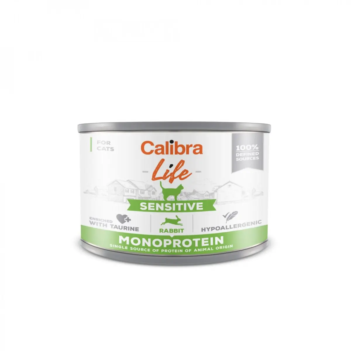 CALIBRA Life Sensitive, Iepure, conserva hrana umeda monoproteica fara cereale pisici, sistem digestiv, (pate), 200g - Image 2