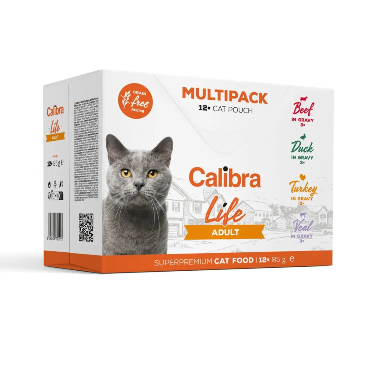 CALIBRA Life, Vita si Rata, plic hrana umeda fara cereale pisici, (in sos), multipack, 85g x 12buc