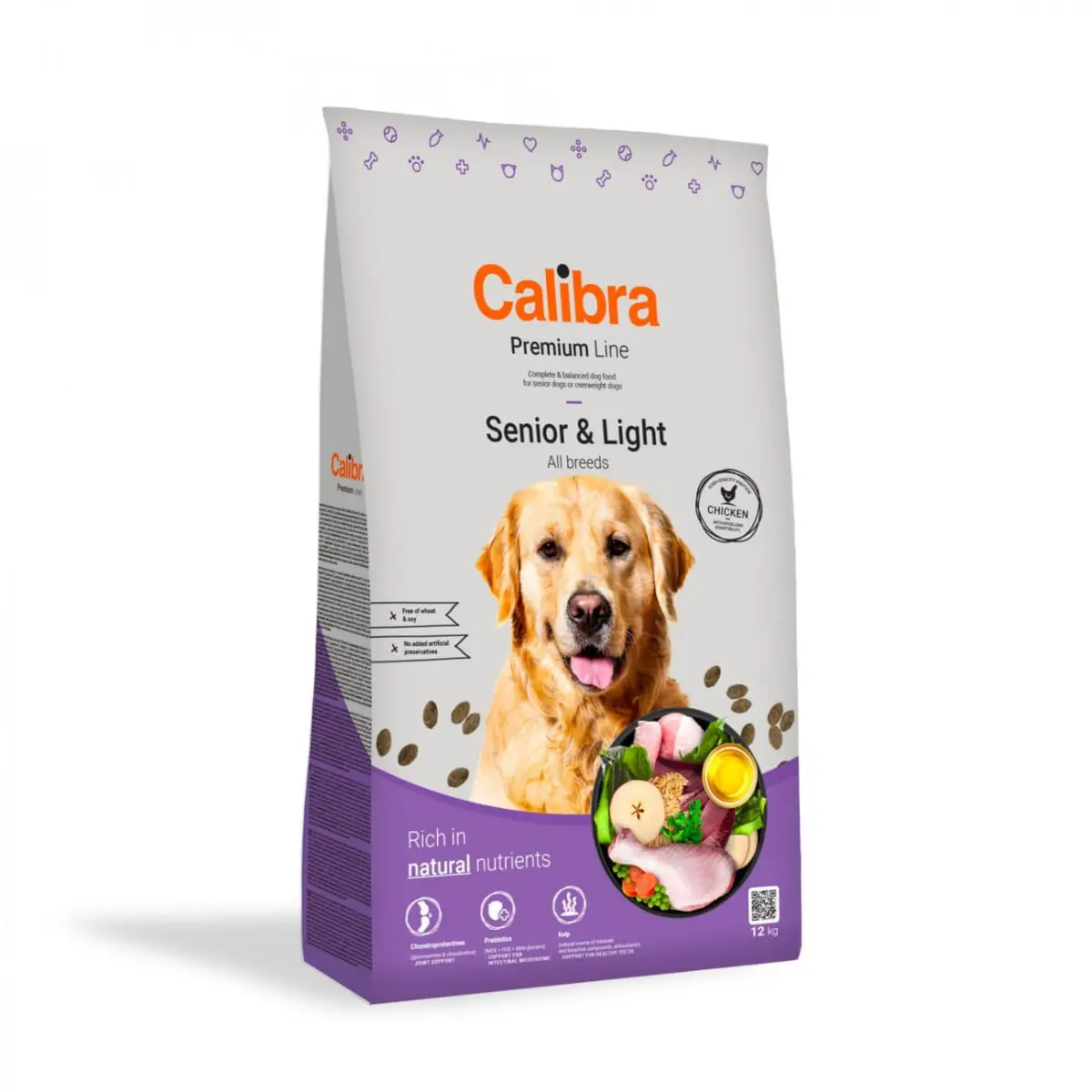 CALIBRA Premium Line Senior & Light, XS-XL, Pui, hrana uscata caini senior, obezitate, 3kg - Image 2