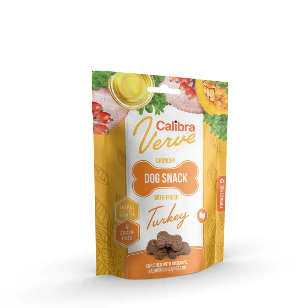 CALIBRA Verve GF Crunchy Snack, XS-XL, Curcan, punguta recompense fara cereale caini, 150g - Image 2