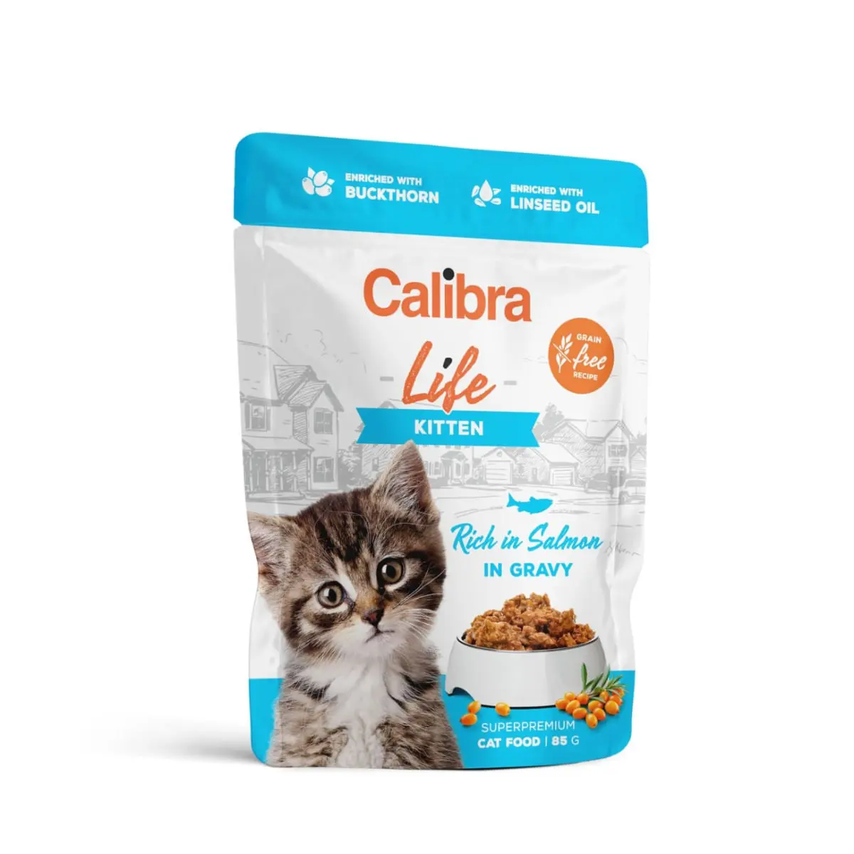 CALIBRA Life, Somon, plic hrana umeda fara cereale pisici junior, (in sos), bax, 85g x 28buc - Image 2