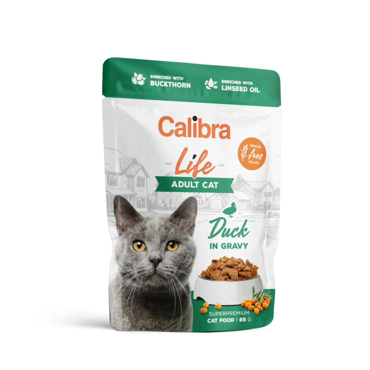 CALIBRA Life, Rata, plic hrana umeda fara cereale pisici, (in sos), bax, 85g x 28buc - Image 2