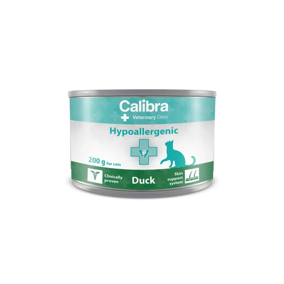 CALIBRA Veterinary Diets Hypoallergenic Duck, Rata, dieta veterinara, conserva hrana umeda monoproteica pisici, alergii, (pate), 200g