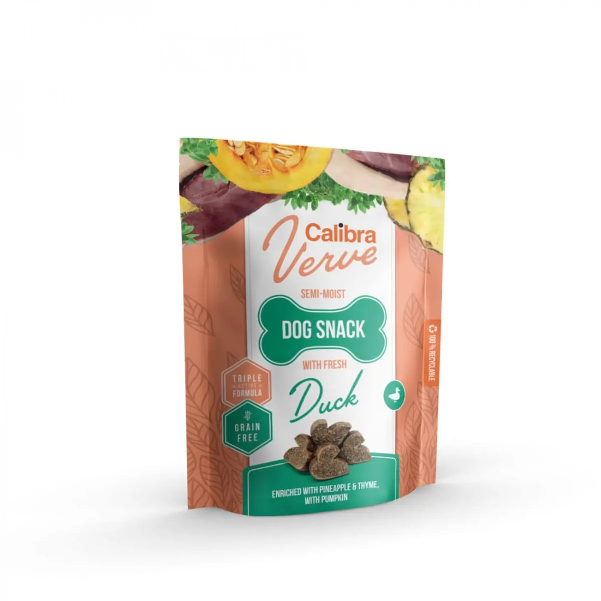 CALIBRA Verve GF Semi-Moist Snack, XS-XL, Insecte si Rata, punguta recompense fara cereale caini, 150g
