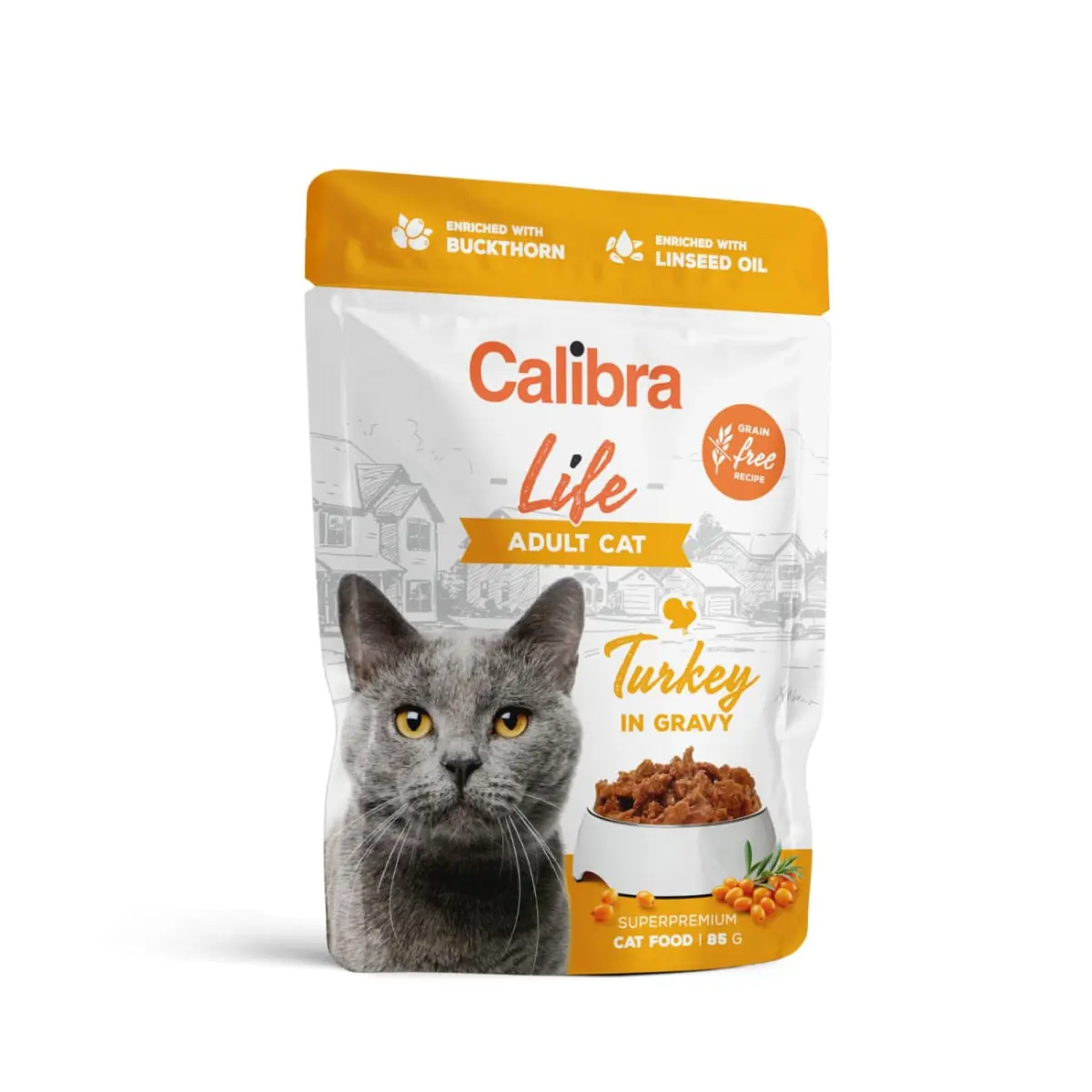 CALIBRA Life, Curcan, plic hrana umeda fara cereale pisici, (in sos), bax, 85g x 28buc