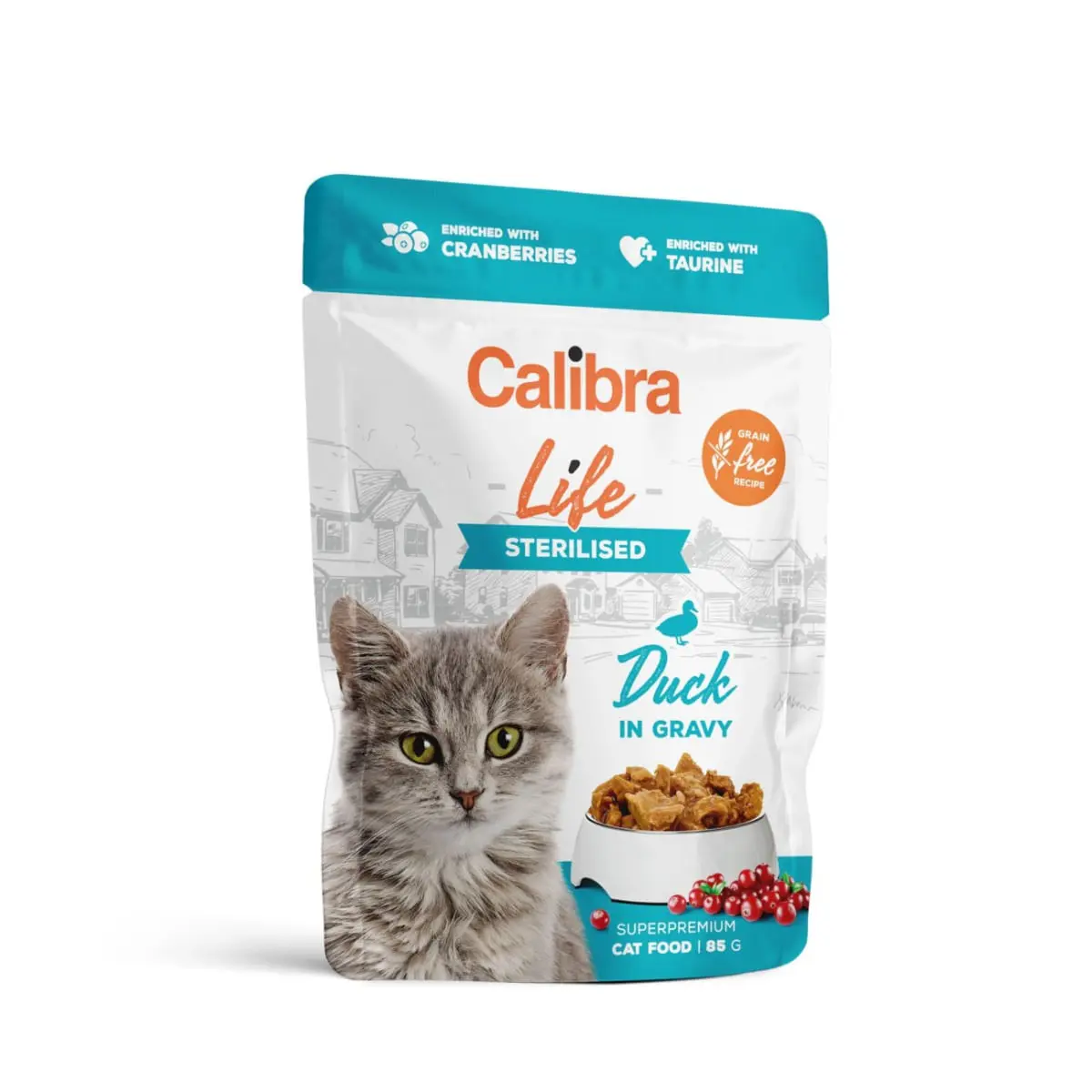 CALIBRA Life Sterilised, Rata, plic hrana umeda fara cereale pisici sterilizate, (in sos), 85g