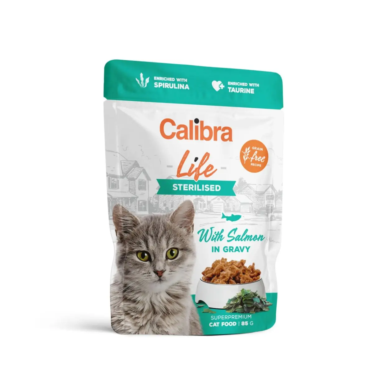 CALIBRA Life Sterilised, Somon, plic hrana umeda fara cereale pisici sterilizate, (in sos), bax, 85g x 28buc - Image 3