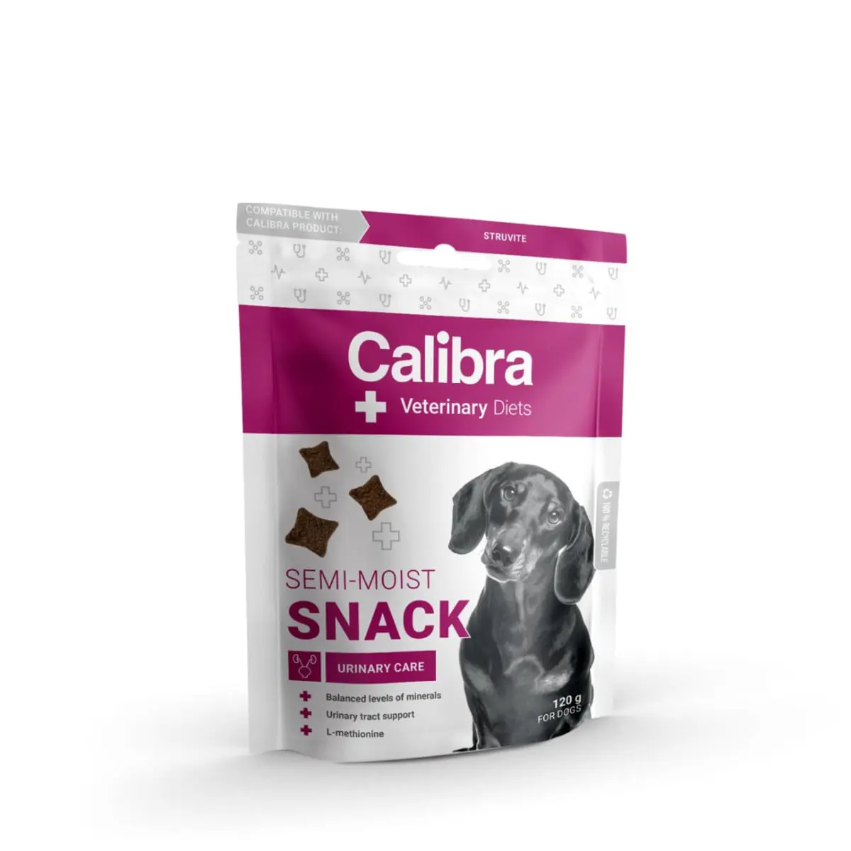 CALIBRA Veterinary Diets Snack Urinary Care, XS-XL, Pui, punguta recompense functionale caini, sistem urinar, 120g - Image 2