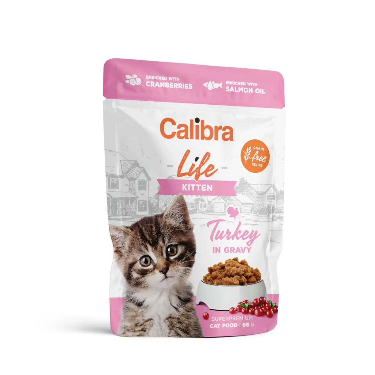 CALIBRA Life Kitten, Curcan, plic hrana umeda fara cereale pisici junior, (in sos), 85g - Image 2