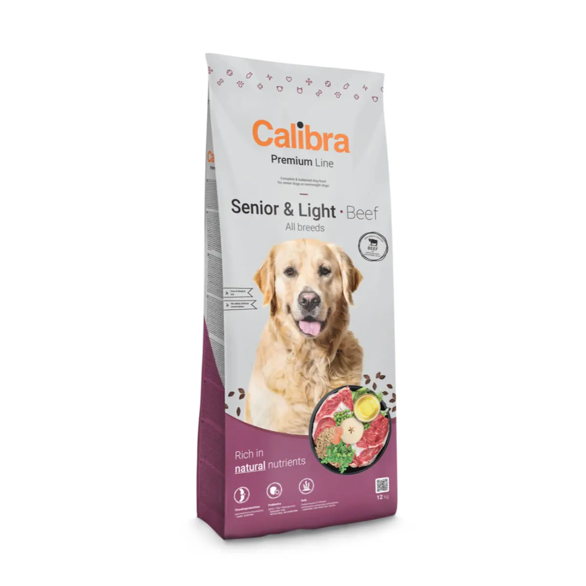 CALIBRA Premium Line Senior & Light, XS-XL, Vita, hrana uscata caini senior, obezitate, 3kg