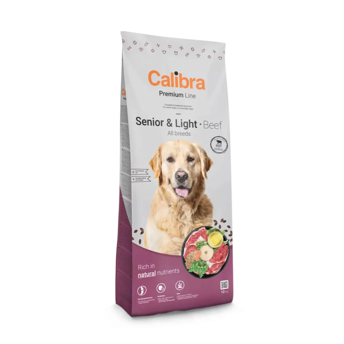 CALIBRA Premium Line Senior & Light, XS-XL, Vita, hrana uscata caini senior, obezitate, 12kg
