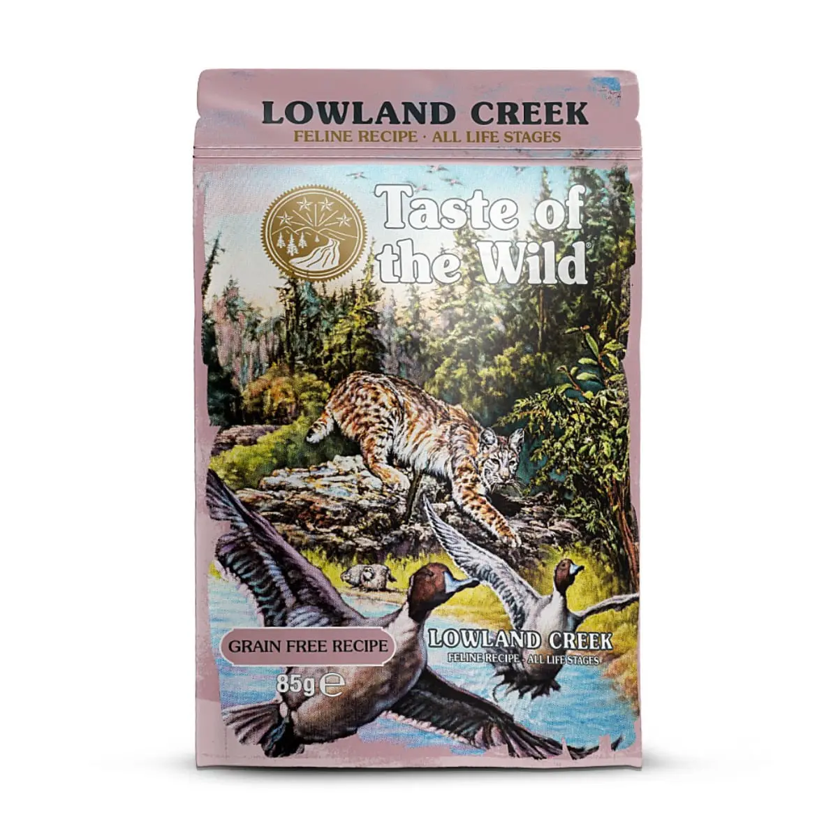 TASTE OF THE WILD Lowland Creek, Curcan, plic hrana umeda fara cereale pisici, (in sos), 85g