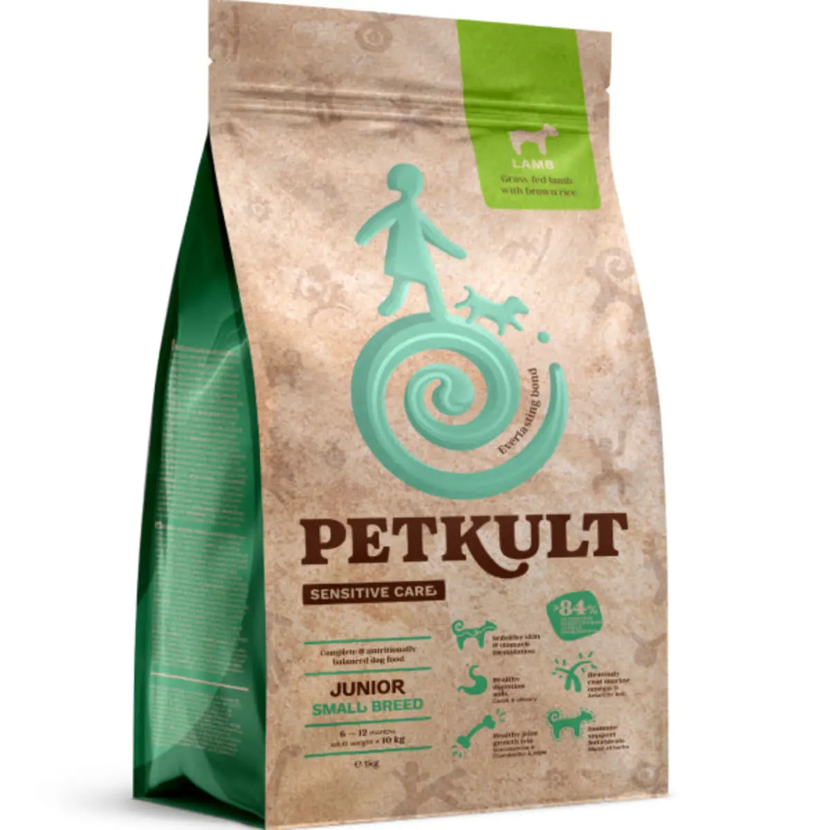 PETKULT Sensitive Care Junior Small Breed, XS-S, Miel, hrana uscata caini junior, alergii, 1kg