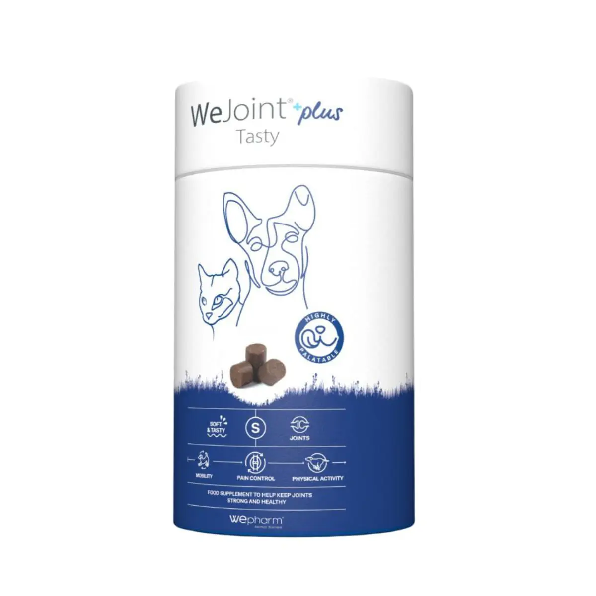 WEPHARM WeJoint Plus Tasty Small Breeds & Cats, supliment sistem articular caini, comprimate masticabile WEPHARM WeJoint Plus Tasty Small Breeds & Cats, XS-S, supliment sistem articular caini si pisici, flacon, 30 comprimate masticabile