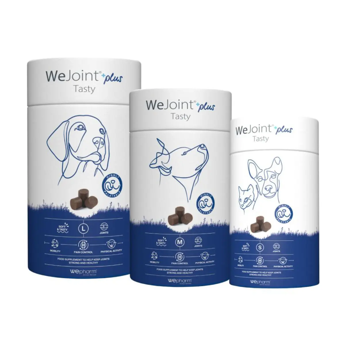 WEPHARM WeJoint Plus Tasty Medium Breeds, supliment sistem articular caini, comprimate masticabile WEPHARM WeJoint Plus Tasty Medium Breeds, M, supliment sistem articular caini, flacon, 30 comprimate masticabile - Image 3