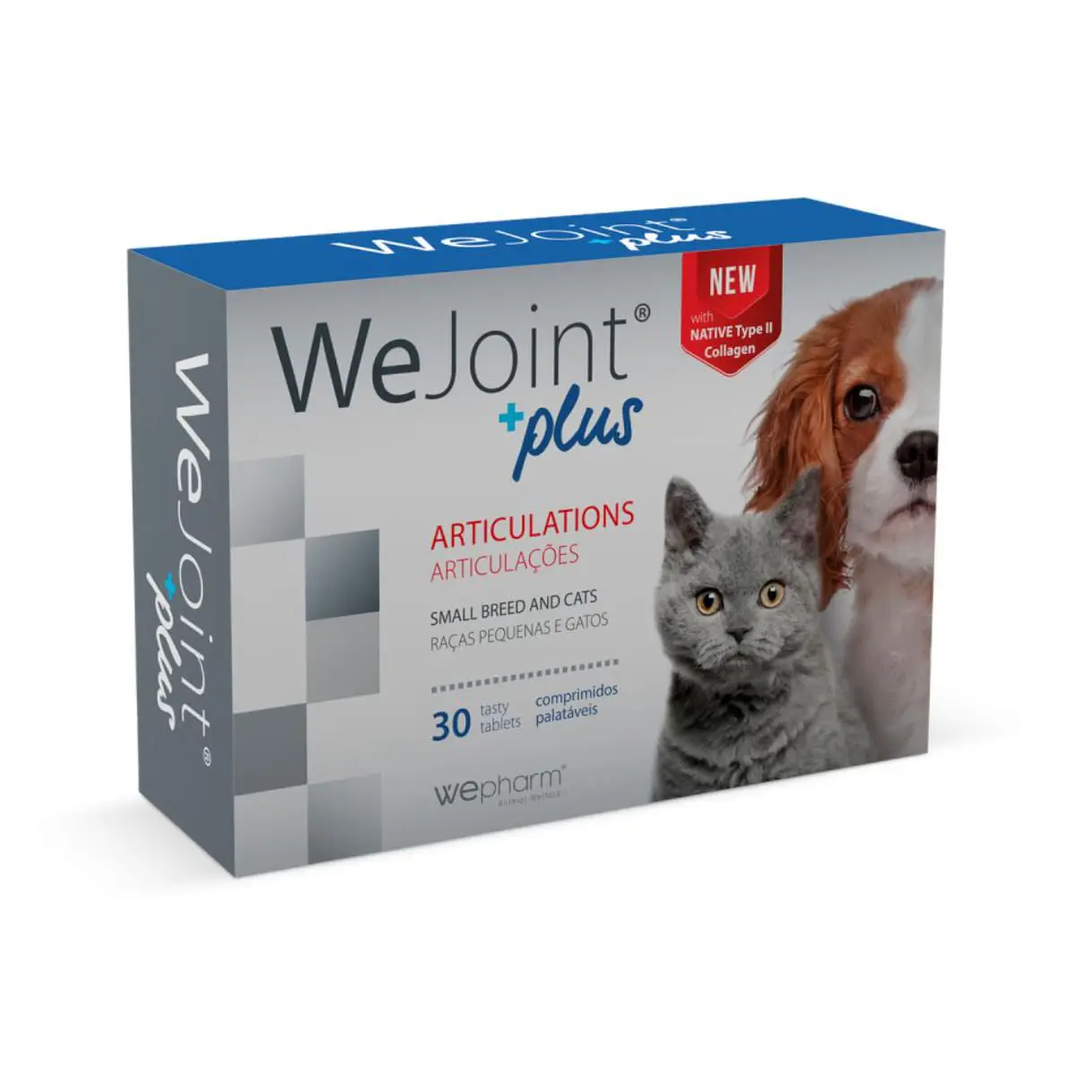 WEPHARM WeJoint Plus Small Breeds & Cats, supliment sistem articular caini, comprimate WEPHARM WeJoint Plus Small Breeds & Cats, XS-S, supliment sistem articular caini si pisici, flacon, 30 comprimate