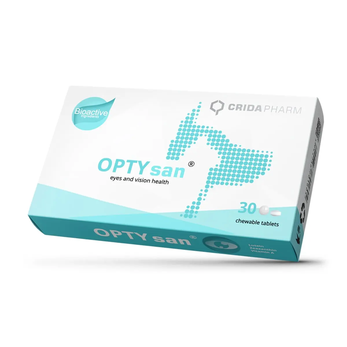 CRIDA PHARM Optysan, supliment oftalmic caini, comprimate masticabile CRIDA PHARM Optysan, XS-XL, supliment oftalmic caini si pisici, cutie, 30 comprimate masticabile - Image 2