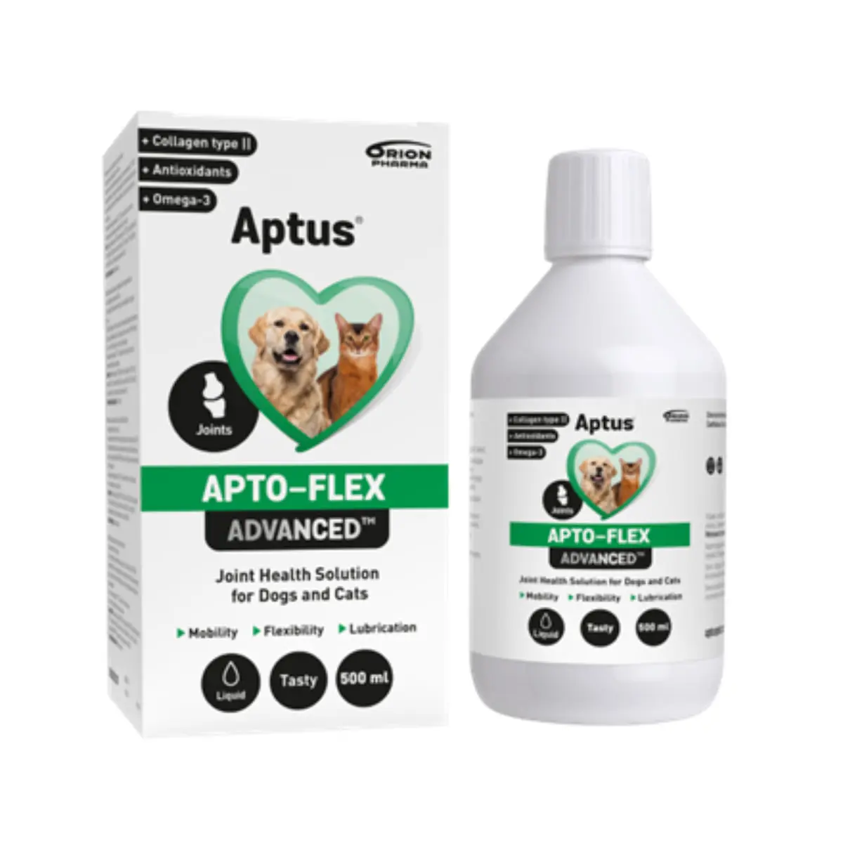 APTUS Apto-Flex Advanced, supliment sistem articular caini, suspensie orala APTUS Apto-Flex Advanced, XS-XL, supliment sistem articular caini si pisici, flacon, 500ml suspensie orala