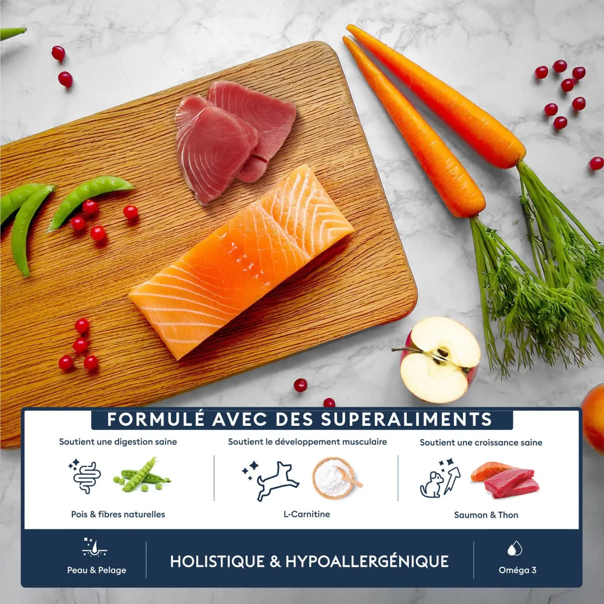 MARLY&DAN Puppy&Junior Medium&Large Breed, M-XL, Somon, hrana uscata fara cereale caini junior, 12kg - Image 5