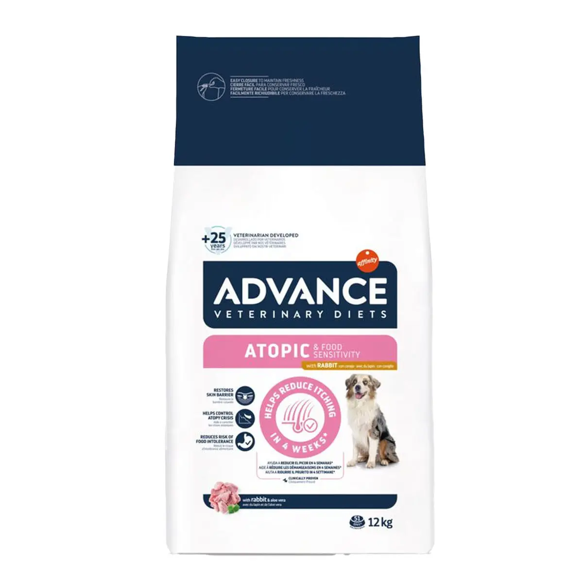 ADVANCE Veterinary Diets Dog Atopic Care, Iepure, dieta veterinara, hrana uscata caini, afectiuni dermatologice ADVANCE Veterinary Diets Atopic, Iepure, dieta veterinara caini, hrana uscata, afectiuni dermatologice, 12kg - Image 2