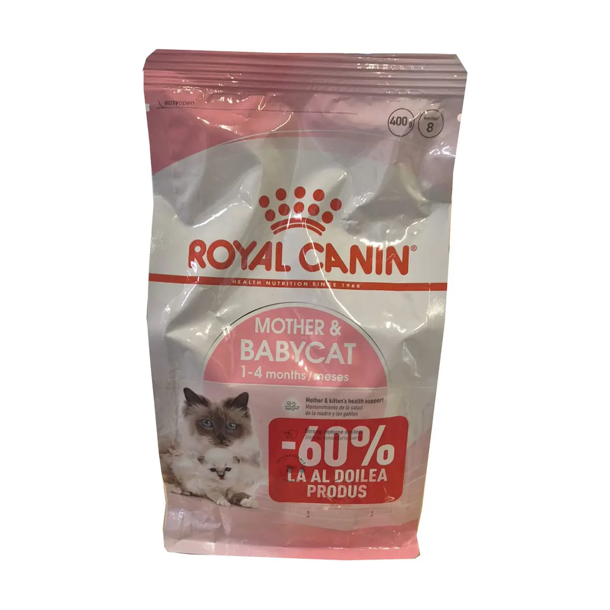PROMO ROYAL CANIN Mother & BabyCat, hrana uscata pisici, mama si puiul, 400g, 60% REDUCERE la al Doilea Produs