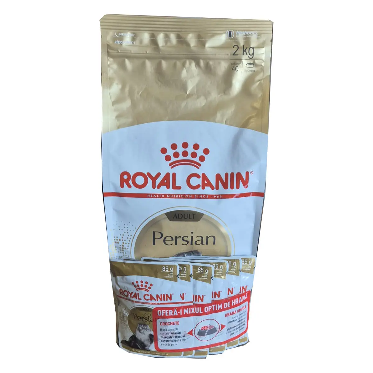 PROMO ROYAL CANIN Persian Adult, hrana uscata pisici, 2kg + 6 buc x 85g plic GRATUIT