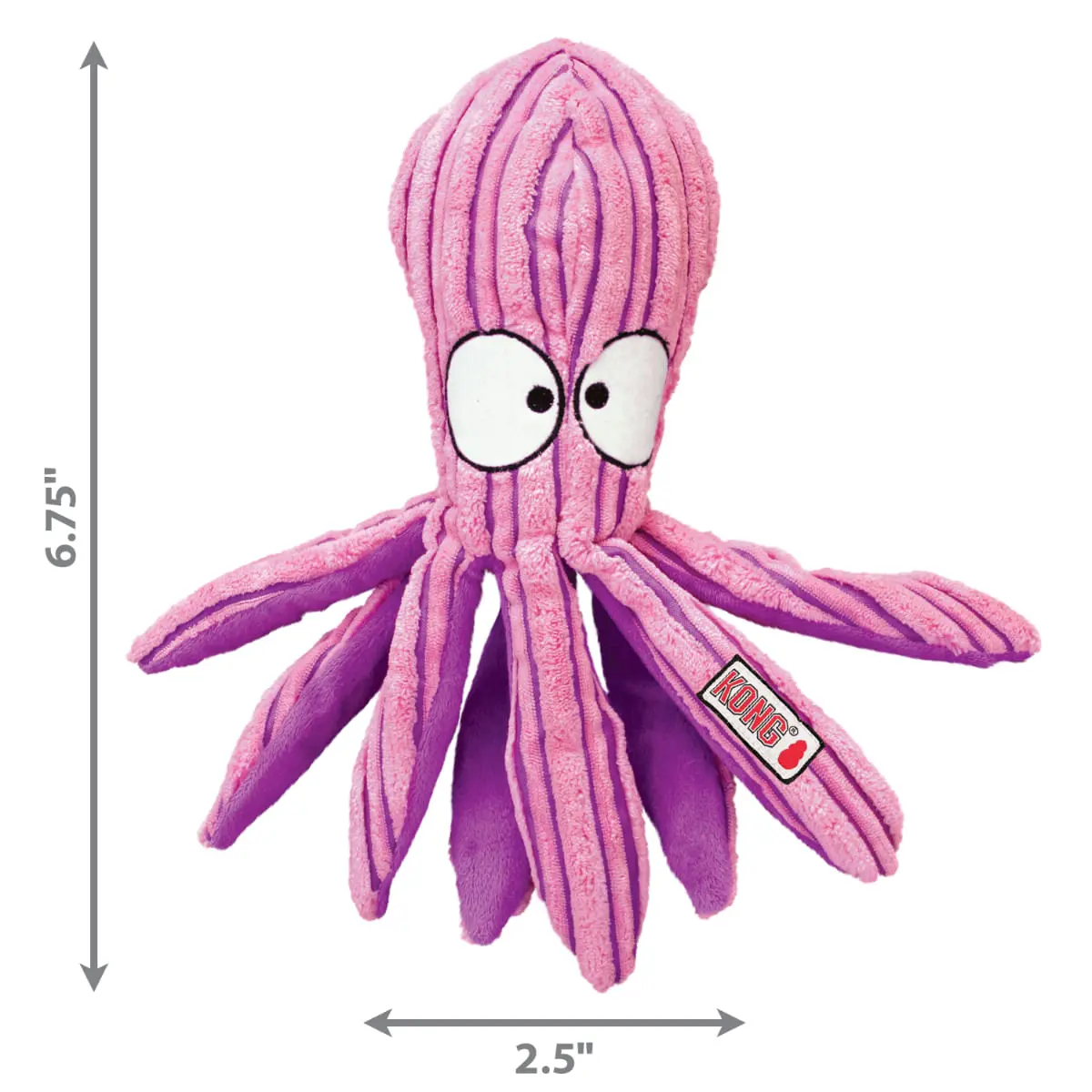 KONG CuteSeas Octopus, jucarie de plus caini, cu sunet, plus KONG CuteSeas Octopus, jucarie de plus caini S, cu sunet, plus, roz, 1buc - Image 3