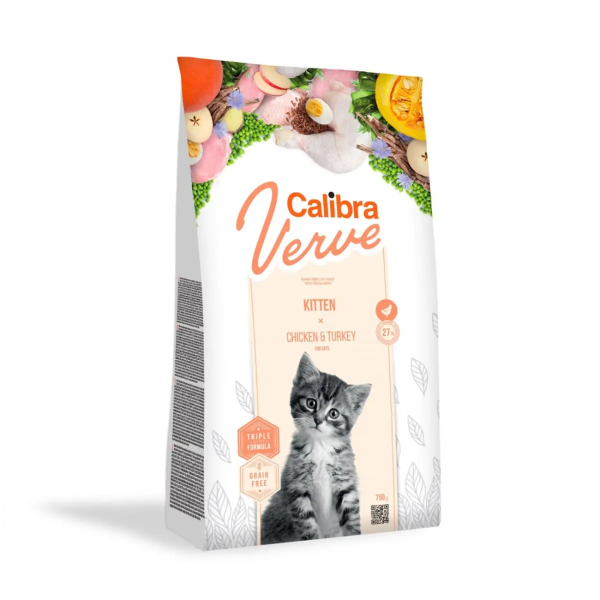 CALIBRA Verve GF Kitten, Pui si Curcan, hrana uscata fara cereale pisici junior, 3.5kg - Image 2