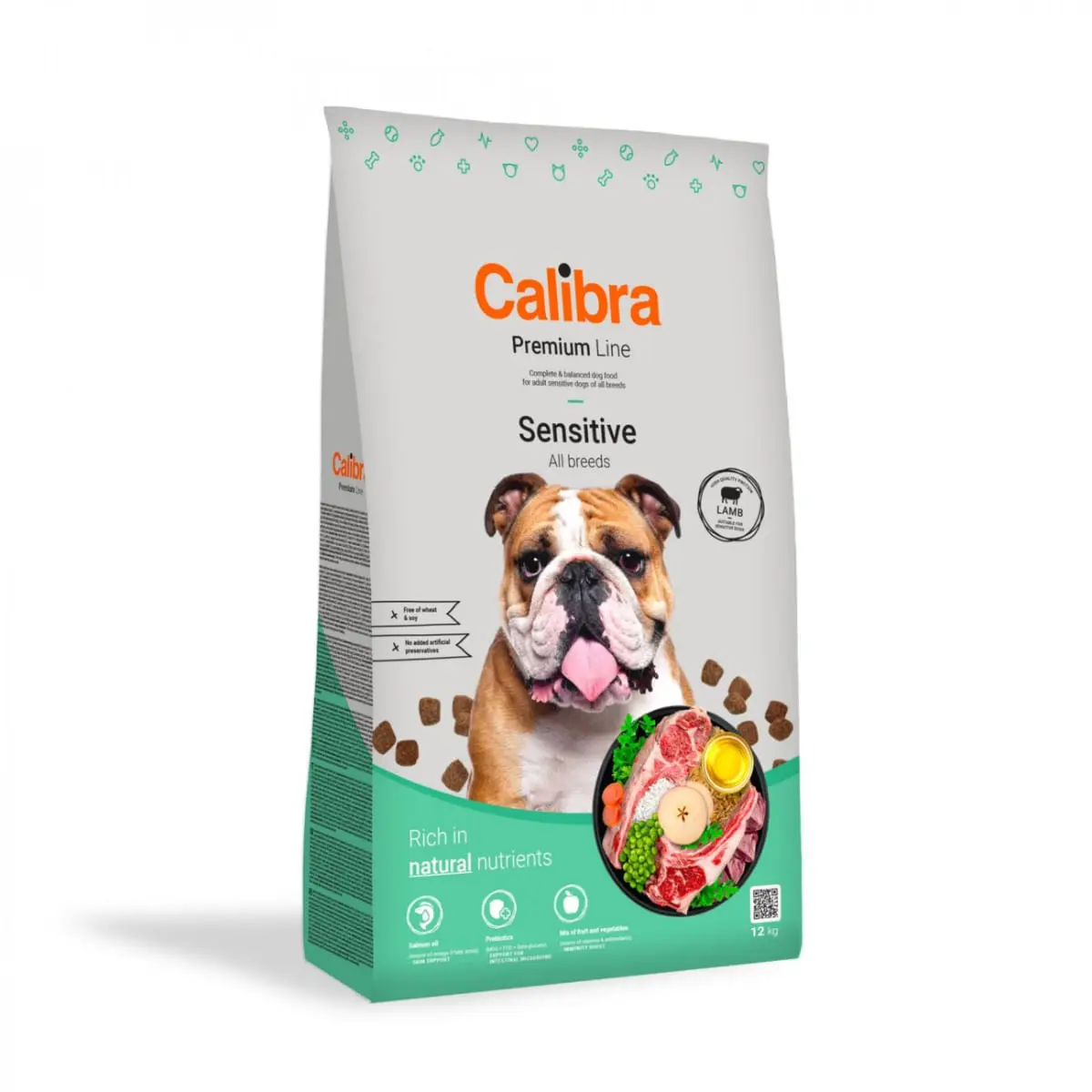 CALIBRA Premium Line Sensitive, XS-XL, Miel, hrana uscata caini, sistem digestiv, 12kg - Image 2