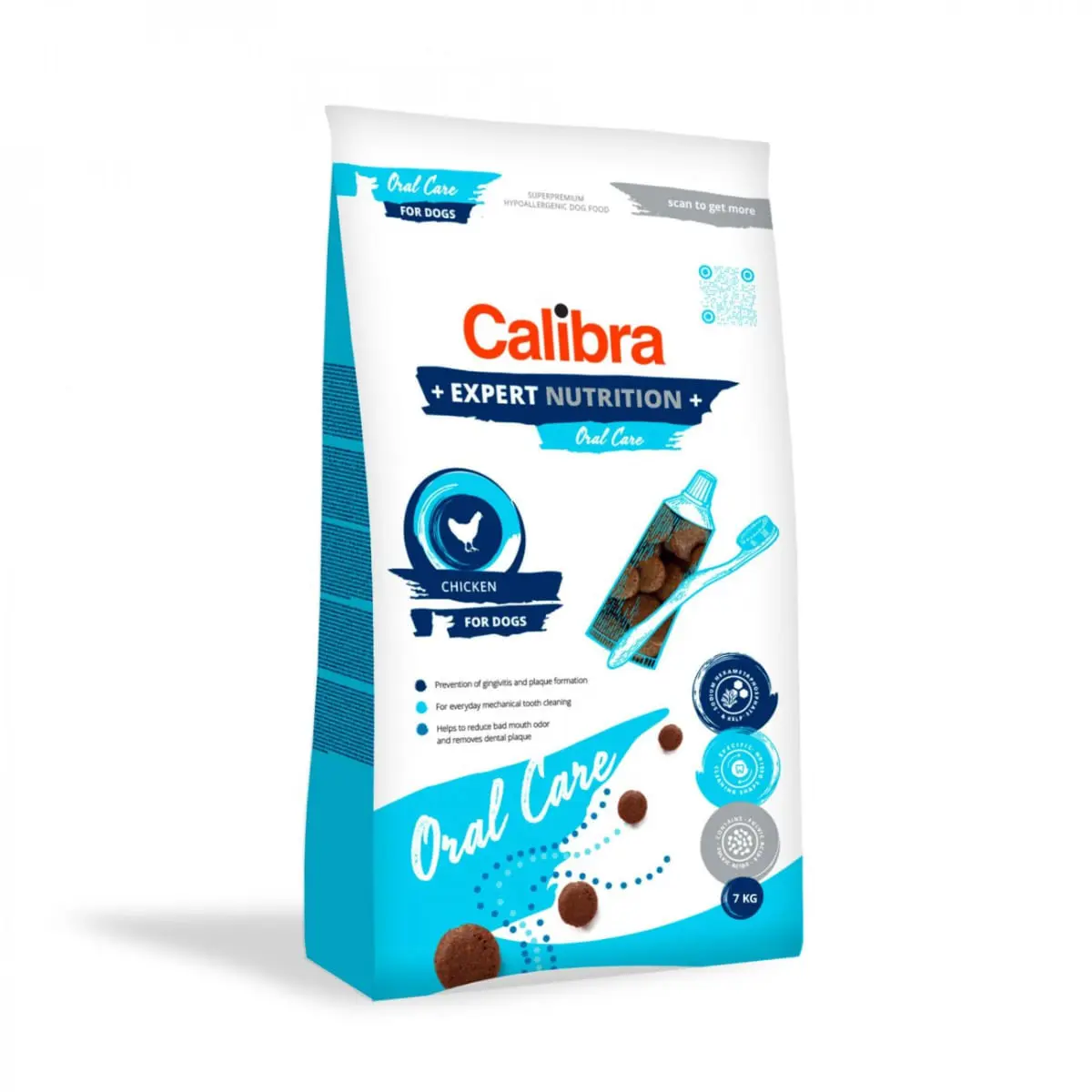 CALIBRA Expert Nutrition Oral Care, XS-XL, Pui, hrana uscata caini, sensibilitati dentare, 7kg - Image 2