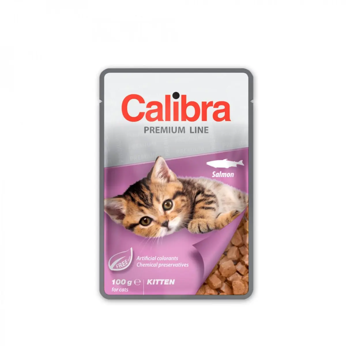 CALIBRA Premium Line Kitten, Somon, plic hrana umeda pisici junior, (in suc propriu), bax, 100g x 24buc - Image 2
