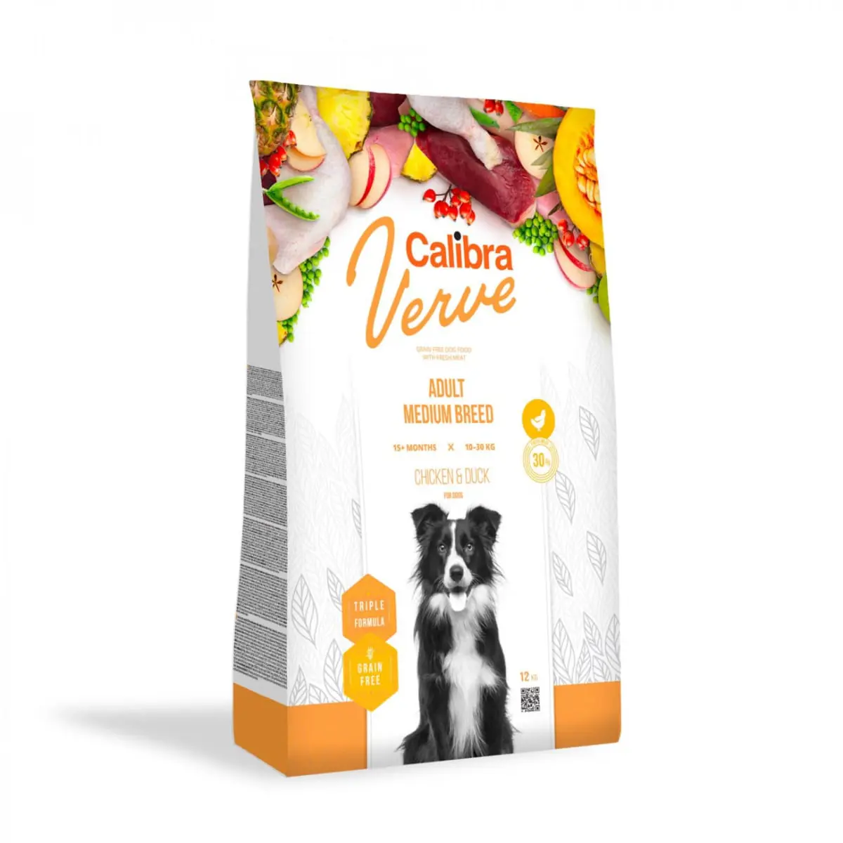 CALIBRA Verve GF Adult Medium Breed, M, Pui si Rata, hrana uscata fara cereale caini, 2kg