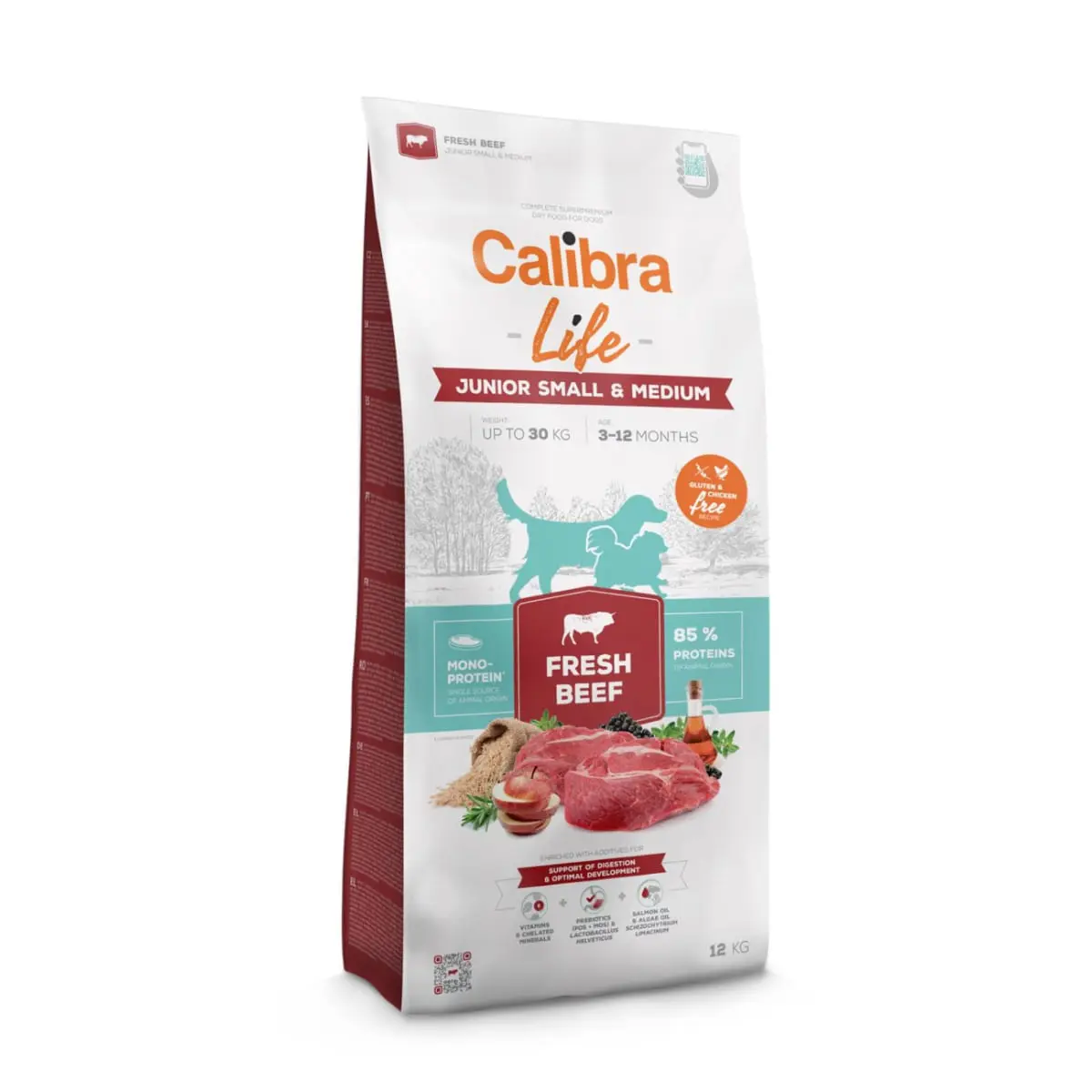 CALIBRA Life Junior Small & Medium Fresh Beef, XS-S, Vita, hrana uscata monoproteica caini junior, 12kg - Image 2