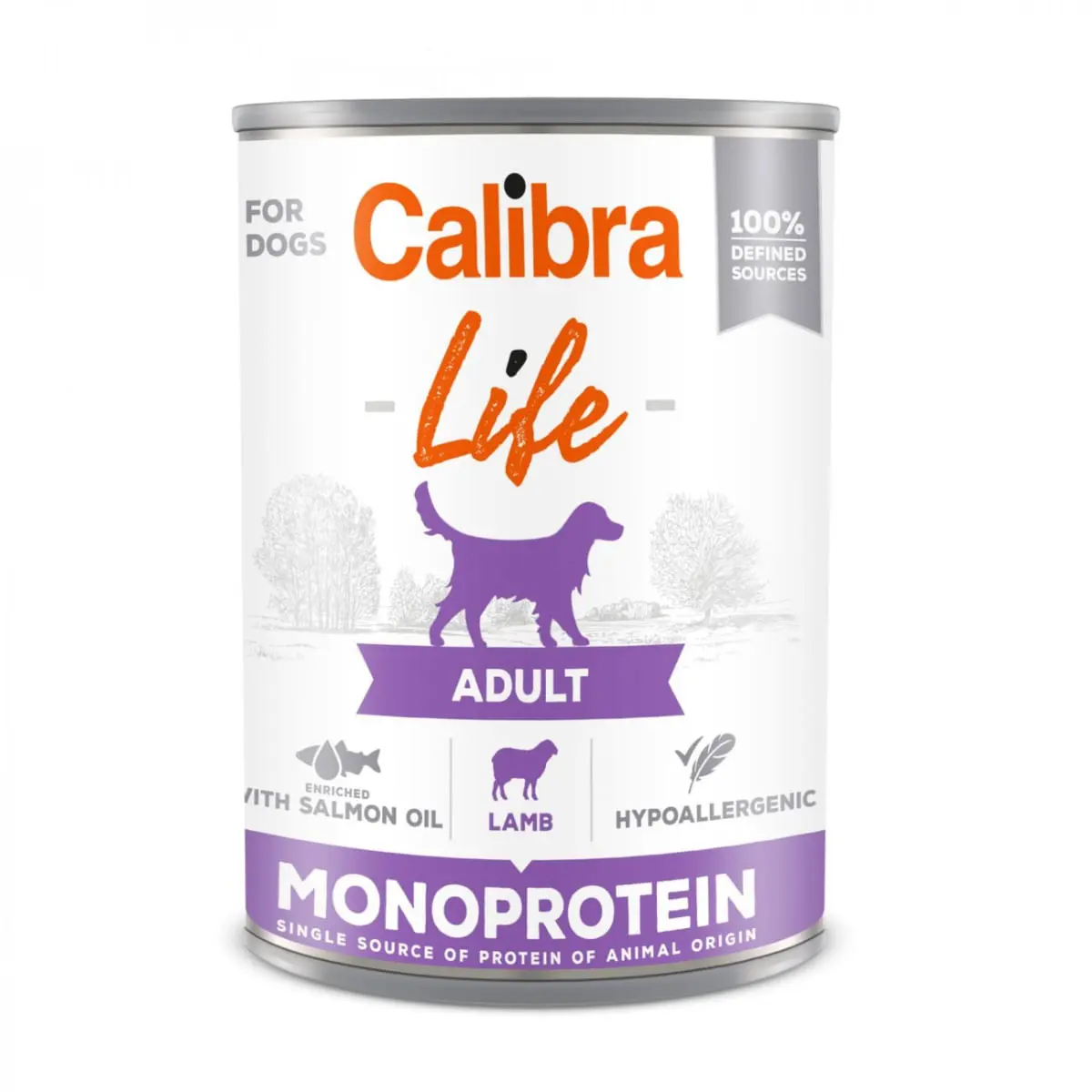 CALIBRA Life, XS-XL, Miel, conserva hrana umeda monoproteica caini, (pate), 400g