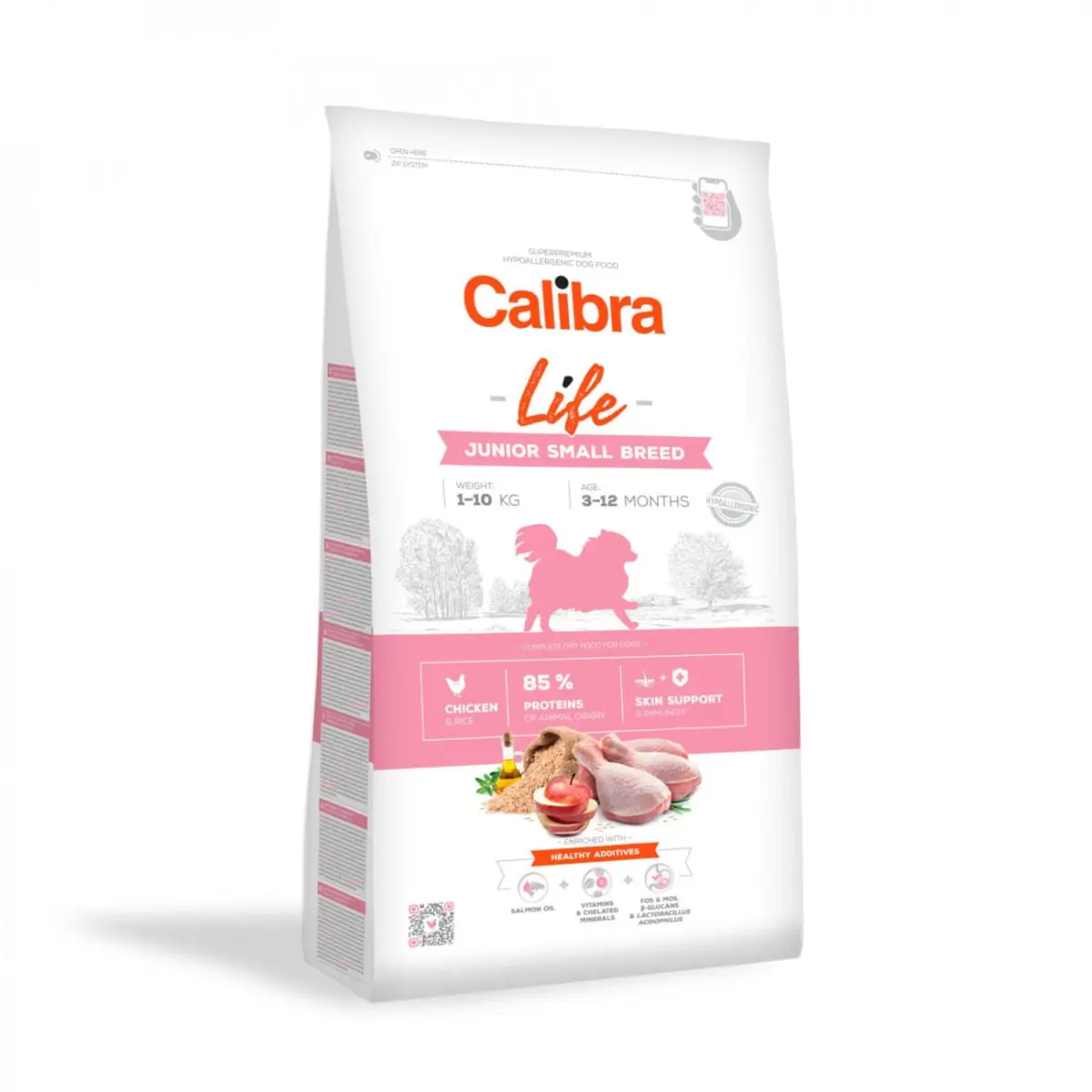 CALIBRA Life Junior Small Breed, XS-S, Pui, hrana uscata continut redus cereale caini junior, 1.5kg
