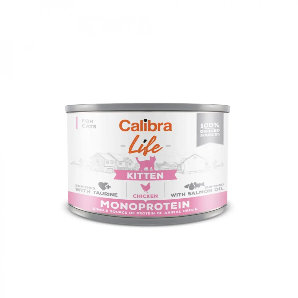CALIBRA Life Kitten, Pui, conserva hrana umeda monoproteica fara cereale pisici junior, (pate), 200g