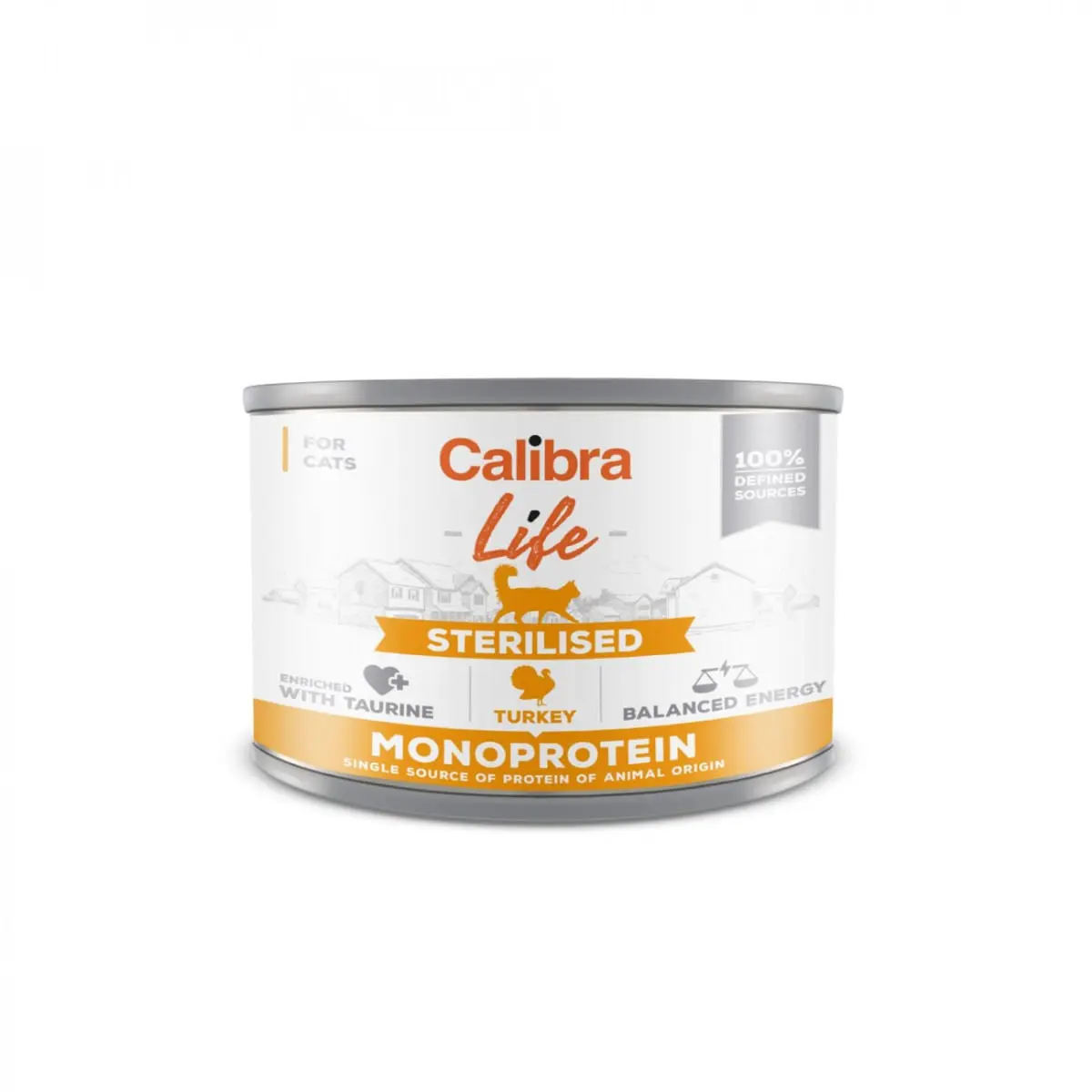 CALIBRA Life Sterilised Turkey, Curcan, conserva hrana umeda monoproteica fara cereale pisici sterilizate, (pate), 200g - Image 2