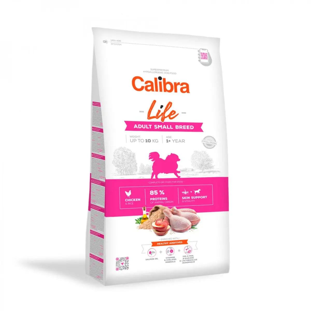 CALIBRA Life Adult Small Breed, XS-S, Pui, hrana uscata continut redus cereale caini, 6kg