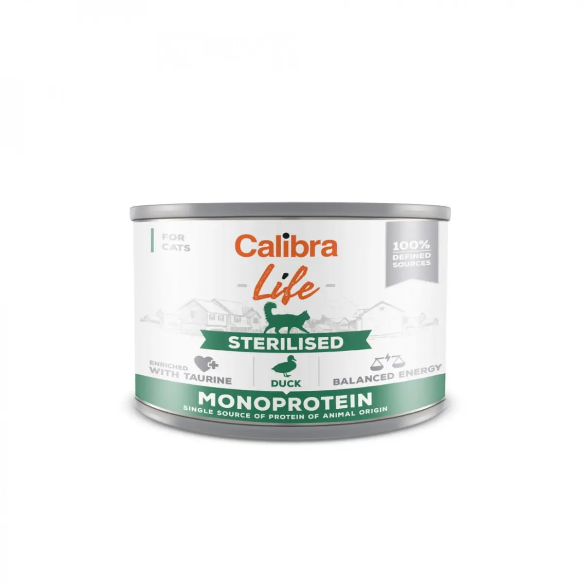 CALIBRA Life Sterilised Duck, Rata, conserva hrana umeda monoproteica fara cereale pisici sterilizate, (pate), 200g - Image 2