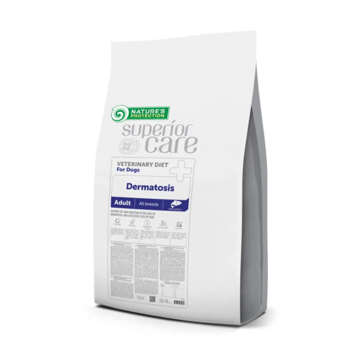 NATURES PROTECTION Superior Care Veterinary Diet Dermatosis, XS-XL, Somon, dieta veterinara, hrana uscata monoproteica caini, piele & blana, 10kg - Image 3