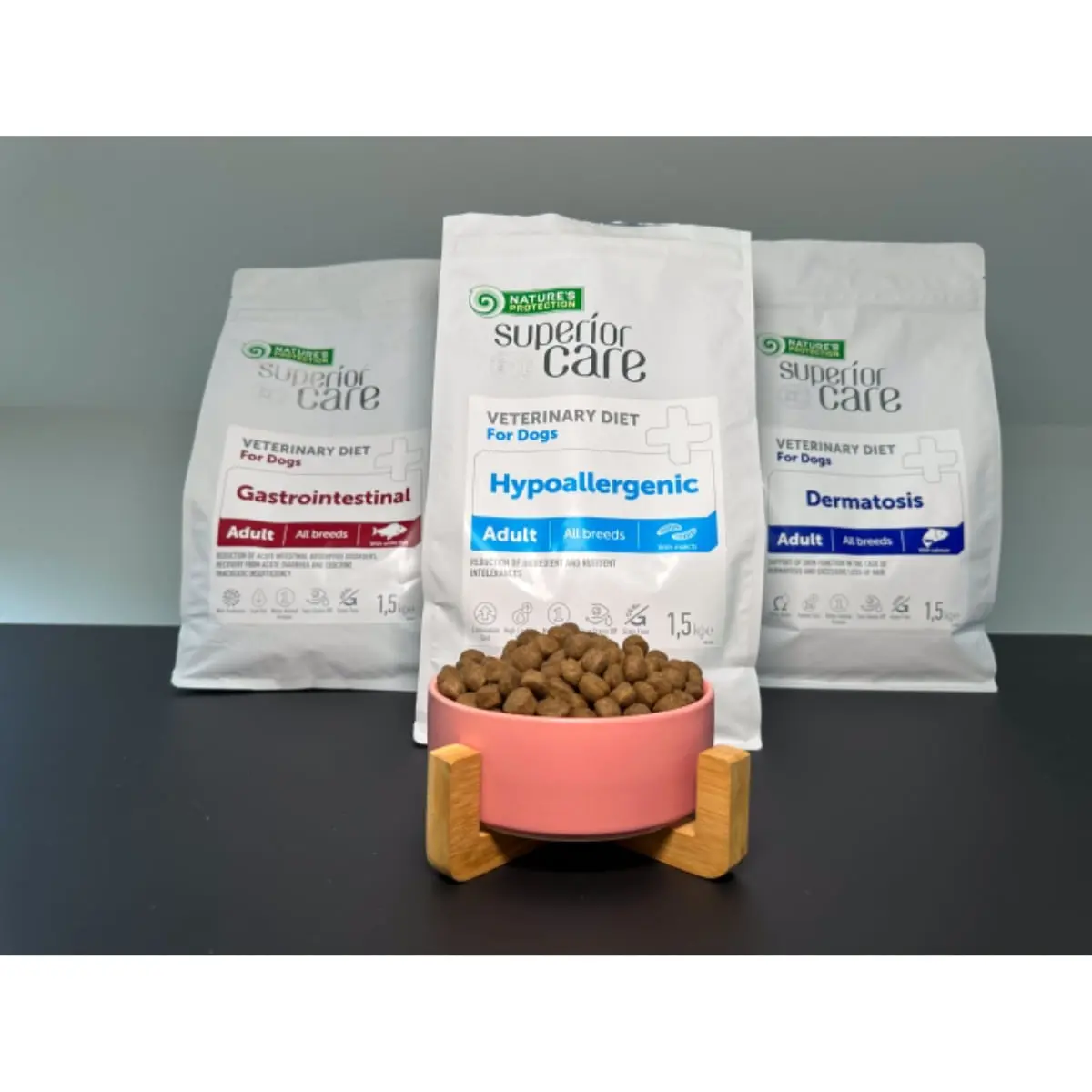 NATURES PROTECTION Superior Care Veterinary Diet Gastrointestinal White, XS-XL, Peste, dieta veterinara, hrana uscata caini, sistem digestiv, 1.5kg - Image 8