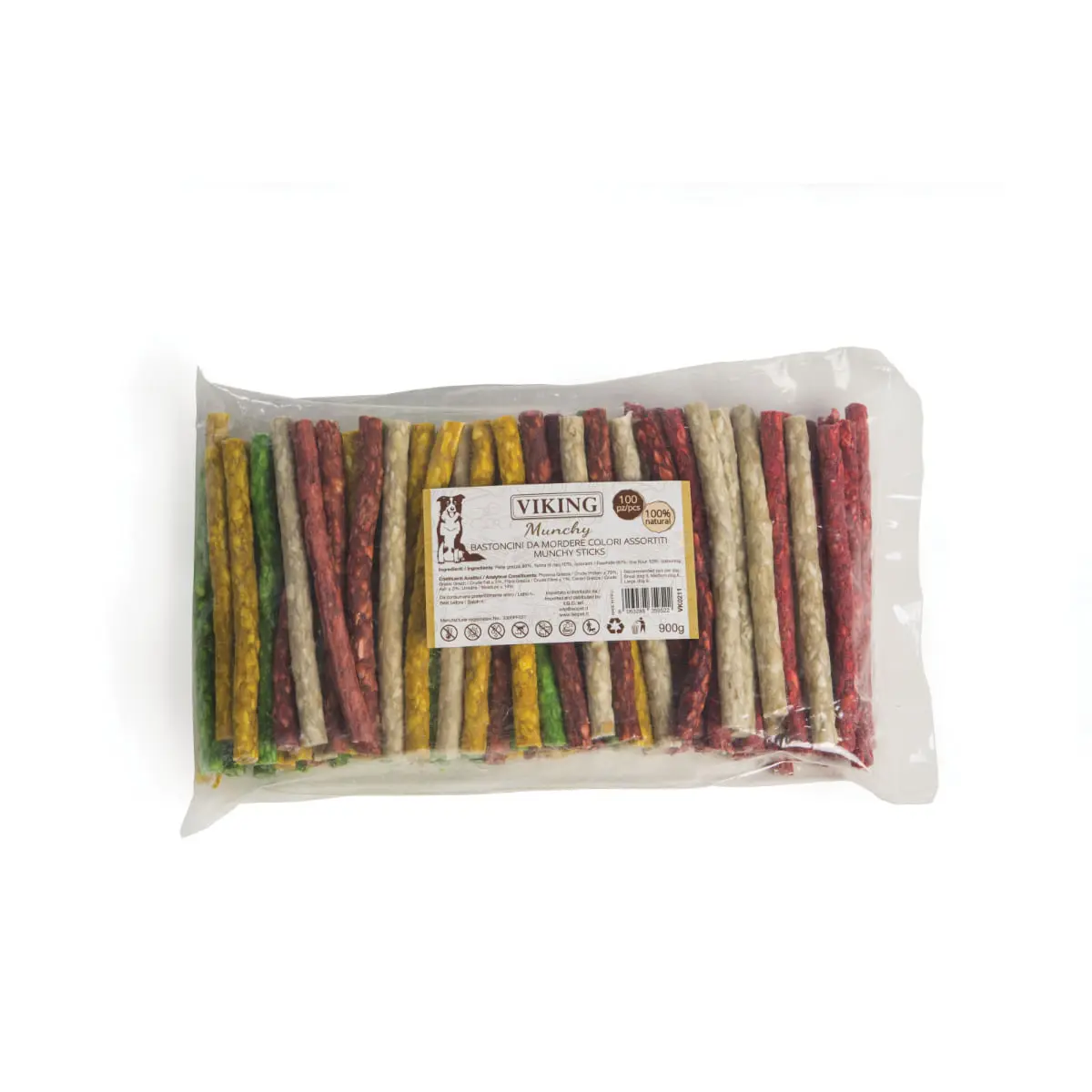 LEOPET Viking Munchy Sticks, XS-XL, Vita, punguta recompense caini, 900g - Image 2
