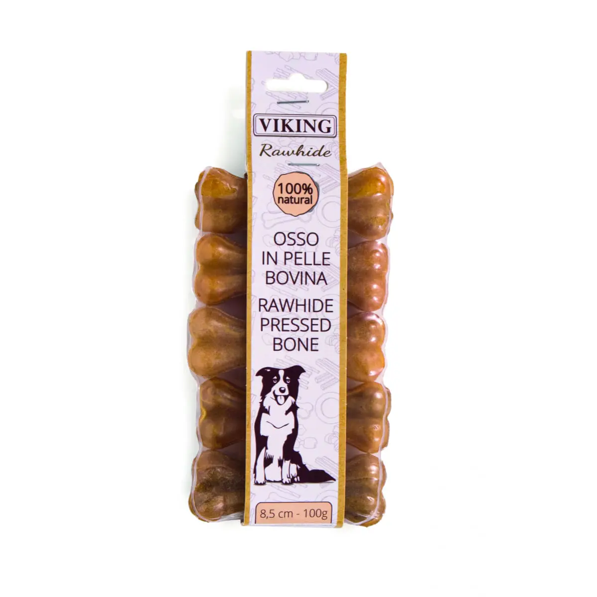 LEOPET Viking Os Piele Presata, XS-M, Vita, punguta recompense fara cereale caini, 100g