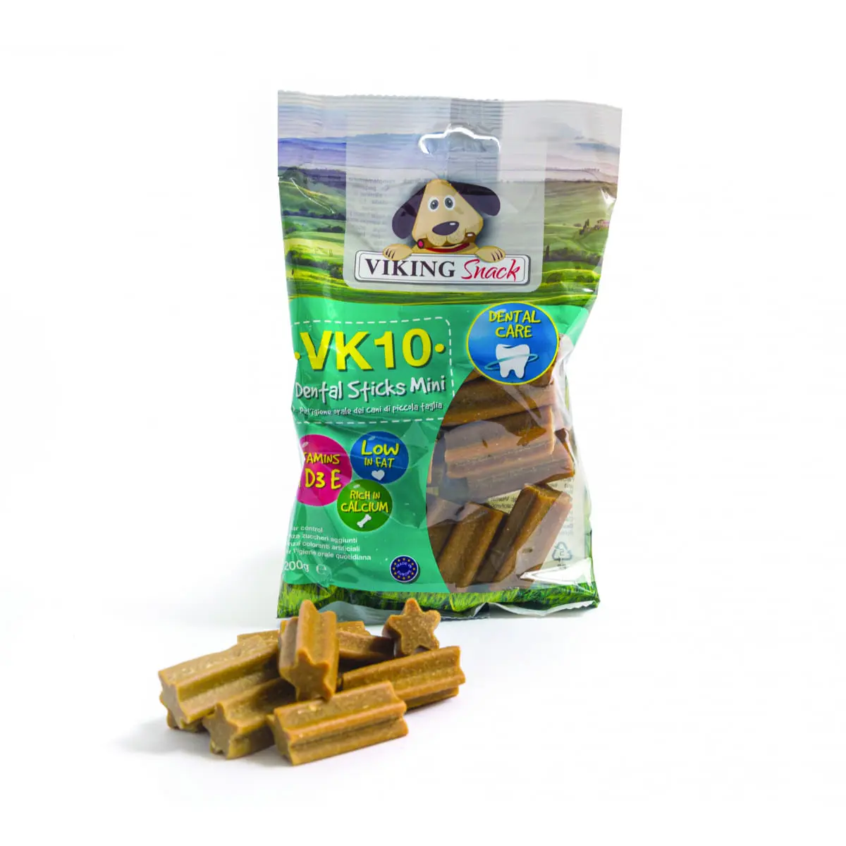 LEOPET Viking Dental Sticks Mini, XS-S, Carne, punguta recompense caini, 200g - Image 2