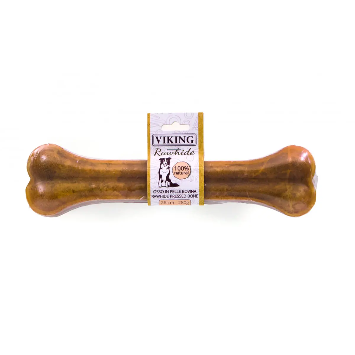 LEOPET Viking Os Piele Presata, L-XL, Vita, punguta recompense fara cereale caini, 280g