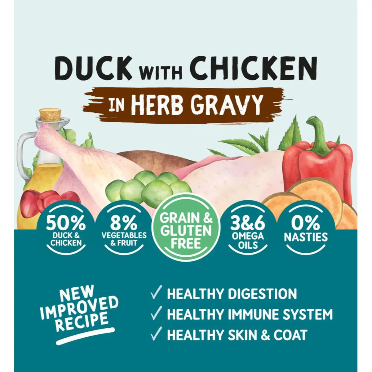 NATURO, XS-XL, Rata si Pui, plic hrana umeda fara cereale caini (in sos), 100g - Image 4